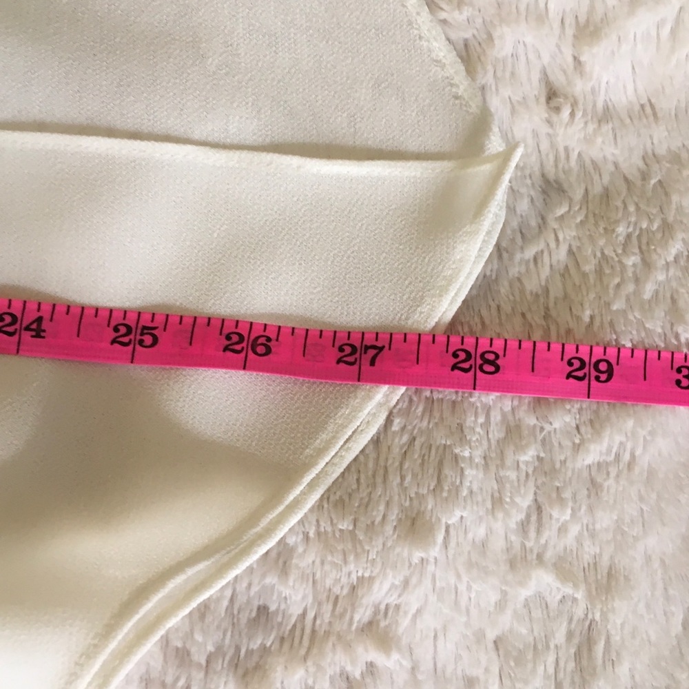 Cream off-white embroidered sheer open fro… - Picture 6 of 6